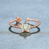 Queen Crown Opal Ring