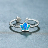 Queen Crown Opal Ring