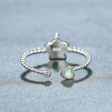 Queen Crown Opal Ring