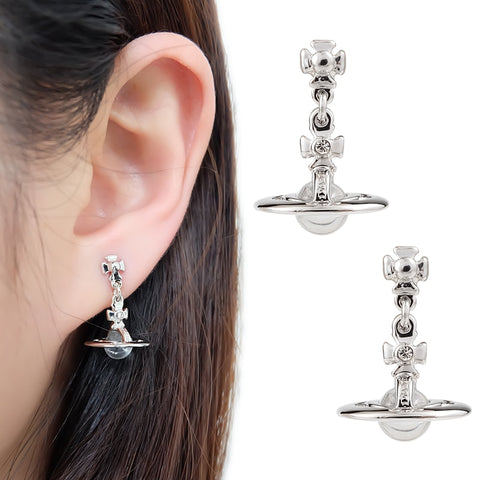 Saturn Transparent Crystal Earrings