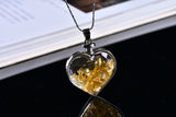 Natural Stone Wishing Heart Glass