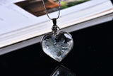 Natural Stone Wishing Heart Glass