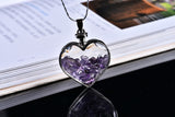 Natural Stone Wishing Heart Glass