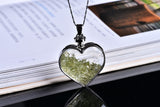 Natural Stone Wishing Heart Glass