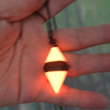 Glow Wood Resin Arrow Necklace