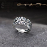 Five Emperor Coin Auspicious Ring