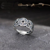 Five Emperor Coin Auspicious Ring