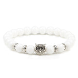 Black Lava Stone Owl Bracelet