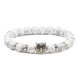 Black Lava Stone Owl Bracelet