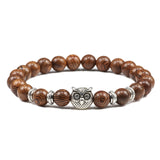 Black Lava Stone Owl Bracelet