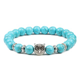 Black Lava Stone Owl Bracelet