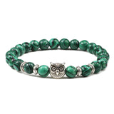 Black Lava Stone Owl Bracelet