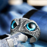 Blue Eyes Owl Ring