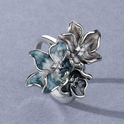 Silver Flower Ring
