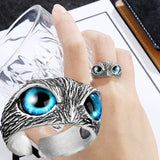 Blue Eyes Owl Ring