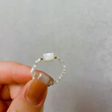 Natural Stone Crystal Cat Ring