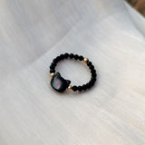 Natural Stone Crystal Cat Ring