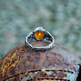 Amber Flower Ring