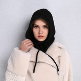 Cashmere Hooded Neck Collar Cap