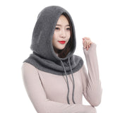 Cashmere Hooded Neck Collar Cap