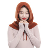 Cashmere Hooded Neck Collar Cap