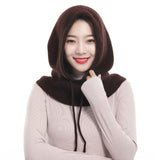Cashmere Hooded Neck Collar Cap