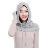 Cashmere Hooded Neck Collar Cap