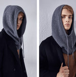 Cashmere Hooded Neck Collar Cap