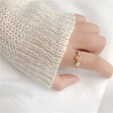 Natural Stone Color Beads Ring