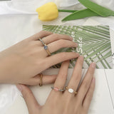 Natural Stone Color Beads Ring