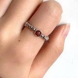 Natural Stone Color Beads Ring