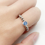 Natural Stone Color Beads Ring