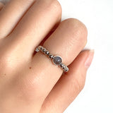 Natural Stone Color Beads Ring