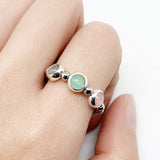 Natural Stone Color Beads Ring
