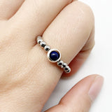 Natural Stone Color Beads Ring