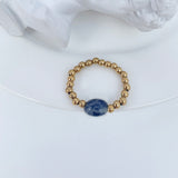 Natural Stone Color Beads Ring