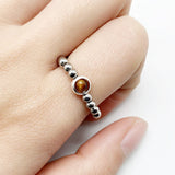 Natural Stone Color Beads Ring