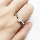 Natural Stone Color Beads Ring