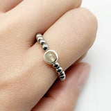 Natural Stone Color Beads Ring