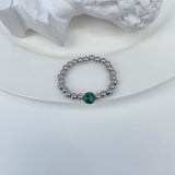 Natural Stone Color Beads Ring