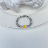Natural Stone Color Beads Ring