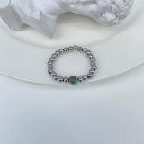 Natural Stone Color Beads Ring