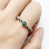 Natural Stone Color Beads Ring