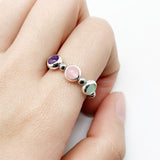 Natural Stone Color Beads Ring