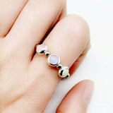 Natural Stone Color Beads Ring