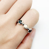 Natural Stone Color Beads Ring