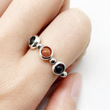 Natural Stone Color Beads Ring
