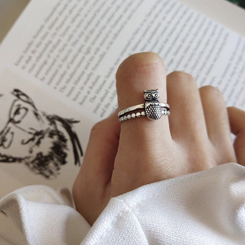 Adjustable Owl Ring