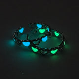 Adjustable Hollow Heart Star Luminous Ring