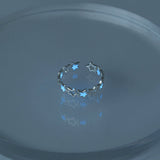 Adjustable Hollow Heart Star Luminous Ring
